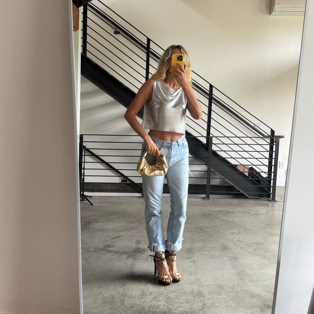 Silver Chain Link Party Top by The Naked Tiger